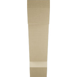 Ekena Millwork - BKTUR055X22X22TRA06RCPR - Timberthane Faux Wood Traditional Style Bracket, Slat Ends, 5 1/2"W x 22"D x 22"H, Primed Tan