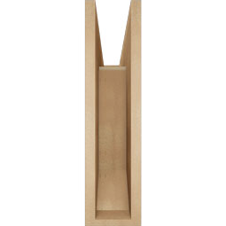 Ekena Millwork - BKTUR055X22X22TRA06RCPR - Timberthane Faux Wood Traditional Style Bracket, Slat Ends, 5 1/2"W x 22"D x 22"H, Primed Tan