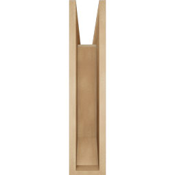 Ekena Millwork - BKTUR055X22X26TRA06RCPR - Timberthane Faux Wood Traditional Style Bracket, Slat Ends, 5 1/2"W x 22"D x 26"H, Primed Tan