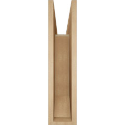 Ekena Millwork - BKTUR055X24X24TRA06RCPR - Timberthane Faux Wood Traditional Style Bracket, Slat Ends, 5 1/2"W x 24"D x 24"H, Primed Tan