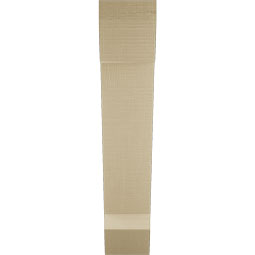 Ekena Millwork - BKTUR055X24X28TRA06RCPR - Timberthane Faux Wood Traditional Style Bracket, Slat Ends, 5 1/2"W x 24"D x 28"H, Primed Tan
