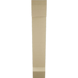 Ekena Millwork - BKTUR055X24X32TRA06RCPR - Timberthane Faux Wood Traditional Style Bracket, Slat Ends, 5 1/2"W x 24"D x 32"H, Primed Tan