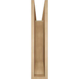 Ekena Millwork - BKTUR055X26X26TRA06RCPR - Timberthane Faux Wood Traditional Style Bracket, Slat Ends, 5 1/2"W x 26"D x 26"H, Primed Tan