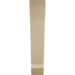 Ekena Millwork - BKTUR055X26X30TRA06RCPR - Timberthane Faux Wood Traditional Style Bracket, Slat Ends, 5 1/2"W x 26"D x 30"H, Primed Tan