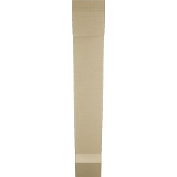 Ekena Millwork - BKTUR055X26X34TRA06RCPR - Timberthane Faux Wood Traditional Style Bracket, Slat Ends, 5 1/2"W x 26"D x 34"H, Primed Tan