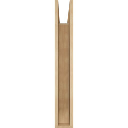 Ekena Millwork - BKTUR055X26X38TRA06RCPR - Timberthane Faux Wood Traditional Style Bracket, Slat Ends, 5 1/2"W x 26"D x 38"H, Primed Tan
