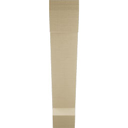 Ekena Millwork - BKTUR055X28X28TRA06RCPR - Timberthane Faux Wood Traditional Style Bracket, Slat Ends, 5 1/2"W x 28"D x 28"H, Primed Tan