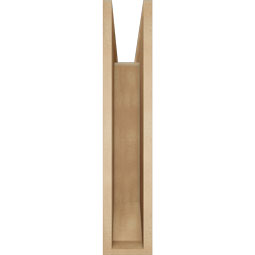 Ekena Millwork - BKTUR055X28X28TRA06RCPR - Timberthane Faux Wood Traditional Style Bracket, Slat Ends, 5 1/2"W x 28"D x 28"H, Primed Tan
