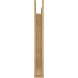 Ekena Millwork - BKTUR055X28X40TRA06RCPR - Timberthane Faux Wood Traditional Style Bracket, Slat Ends, 5 1/2"W x 28"D x 40"H, Primed Tan