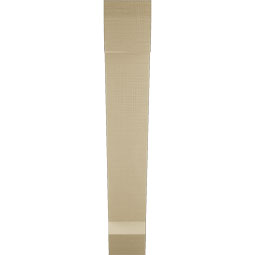 Ekena Millwork - BKTUR055X30X34TRA06RCPR - Timberthane Faux Wood Traditional Style Bracket, Slat Ends, 5 1/2"W x 30"D x 34"H, Primed Tan