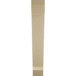 Ekena Millwork - BKTUR055X32X36TRA06RCPR - Timberthane Faux Wood Traditional Style Bracket, Slat Ends, 5 1/2"W x 32"D x 36"H, Primed Tan