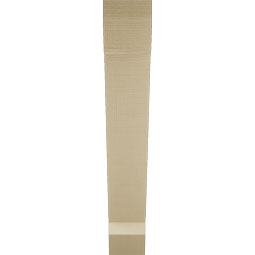 Ekena Millwork - BKTUR055X34X34TRA06RCPR - Timberthane Faux Wood Traditional Style Bracket, Slat Ends, 5 1/2"W x 34"D x 34"H, Primed Tan