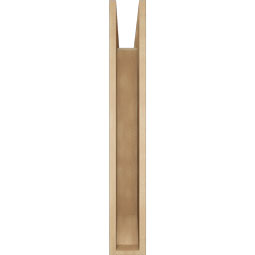 Ekena Millwork - BKTUR055X34X38TRA06RCPR - Timberthane Faux Wood Traditional Style Bracket, Slat Ends, 5 1/2"W x 34"D x 38"H, Primed Tan