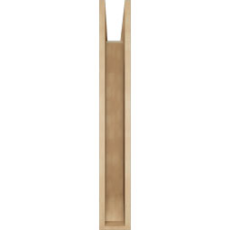 Ekena Millwork - BKTUR055X34X40TRA06RCPR - Timberthane Faux Wood Traditional Style Bracket, Slat Ends, 5 1/2"W x 34"D x 40"H, Primed Tan