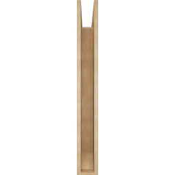 Ekena Millwork - BKTUR055X34X46TRA06RCPR - Timberthane Faux Wood Traditional Style Bracket, Slat Ends, 5 1/2"W x 34"D x 46"H, Primed Tan