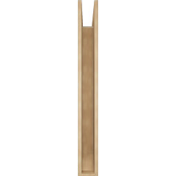 Ekena Millwork - BKTUR055X36X48TRA06RCPR - Timberthane Faux Wood Traditional Style Bracket, Slat Ends, 5 1/2"W x 36"D x 48"H, Primed Tan