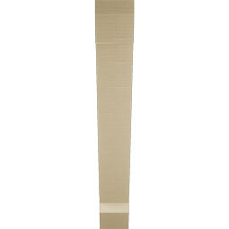 Ekena Millwork - BKTUR055X38X38TRA06RCPR - Timberthane Faux Wood Traditional Style Bracket, Slat Ends, 5 1/2"W x 38"D x 38"H, Primed Tan