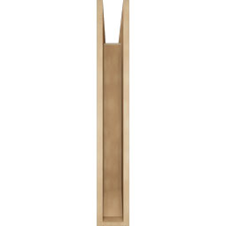 Ekena Millwork - BKTUR055X38X38TRA06RCPR - Timberthane Faux Wood Traditional Style Bracket, Slat Ends, 5 1/2"W x 38"D x 38"H, Primed Tan