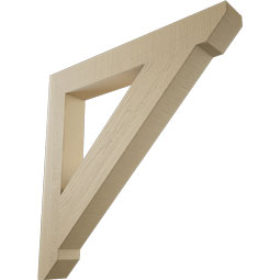 Ekena Millwork - BKTUR055X42X42TRA06RCPR - Timberthane Faux Wood Traditional Style Bracket, Slat Ends, 5 1/2"W x 42"D x 42"H, Primed Tan