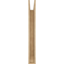 Ekena Millwork - BKTUR055X42X48TRA06RCPR - Timberthane Faux Wood Traditional Style Bracket, Slat Ends, 5 1/2"W x 42"D x 48"H, Primed Tan