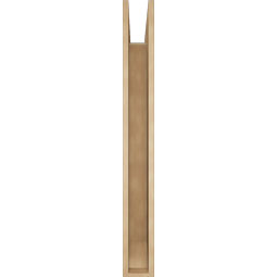 Ekena Millwork - BKTUR055X44X48TRA06RCPR - Timberthane Faux Wood Traditional Style Bracket, Slat Ends, 5 1/2"W x 44"D x 48"H, Primed Tan