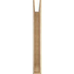 Ekena Millwork - BKTUR055X48X48TRA06RCPR - Timberthane Faux Wood Traditional Style Bracket, Slat Ends, 5 1/2"W x 48"D x 48"H, Primed Tan
