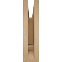 Ekena Millwork - BKTUR035X14X14IMP01RCPR - Timberthane Faux Wood Imperial Style Bracket, Traditional Ends, 3 1/2"W x 14"D x 14"H, Primed Tan