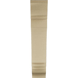 Ekena Millwork - BKTUR035X14X18IMP01RCPR - Timberthane Faux Wood Imperial Style Bracket, Traditional Ends, 3 1/2"W x 14"D x 18"H, Primed Tan