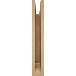 Ekena Millwork - BKTUR035X14X22IMP01RCPR - Timberthane Faux Wood Imperial Style Bracket, Traditional Ends, 3 1/2"W x 14"D x 22"H, Primed Tan