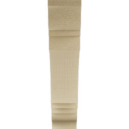 Ekena Millwork - BKTUR035X16X16IMP01RCPR - Timberthane Faux Wood Imperial Style Bracket, Traditional Ends, 3 1/2"W x 16"D x 16"H, Primed Tan