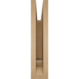 Ekena Millwork - BKTUR035X16X16IMP01RCPR - Timberthane Faux Wood Imperial Style Bracket, Traditional Ends, 3 1/2"W x 16"D x 16"H, Primed Tan