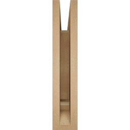 Ekena Millwork - BKTUR035X18X18IMP01RCPR - Timberthane Faux Wood Imperial Style Bracket, Traditional Ends, 3 1/2"W x 18"D x 18"H, Primed Tan