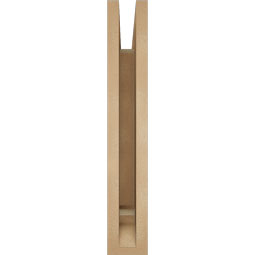 Ekena Millwork - BKTUR035X18X22IMP01RCPR - Timberthane Faux Wood Imperial Style Bracket, Traditional Ends, 3 1/2"W x 18"D x 22"H, Primed Tan