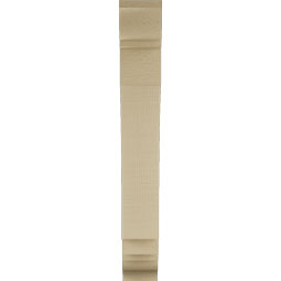 Ekena Millwork - BKTUR035X18X26IMP01RCPR - Timberthane Faux Wood Imperial Style Bracket, Traditional Ends, 3 1/2"W x 18"D x 26"H, Primed Tan