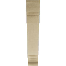 Ekena Millwork - BKTUR035X20X20IMP01RCPR - Timberthane Faux Wood Imperial Style Bracket, Traditional Ends, 3 1/2"W x 20"D x 20"H, Primed Tan
