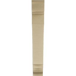 Ekena Millwork - BKTUR035X20X24IMP01RCPR - Timberthane Faux Wood Imperial Style Bracket, Traditional Ends, 3 1/2"W x 20"D x 24"H, Primed Tan