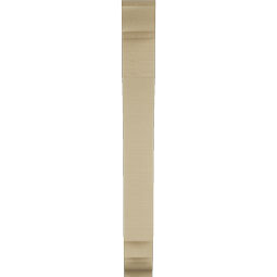 Ekena Millwork - BKTUR035X20X32IMP01RCPR - Timberthane Faux Wood Imperial Style Bracket, Traditional Ends, 3 1/2"W x 20"D x 32"H, Primed Tan