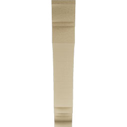 Ekena Millwork - BKTUR035X22X22IMP01RCPR - Timberthane Faux Wood Imperial Style Bracket, Traditional Ends, 3 1/2"W x 22"D x 22"H, Primed Tan