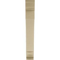 Ekena Millwork - BKTUR035X22X26IMP01RCPR - Timberthane Faux Wood Imperial Style Bracket, Traditional Ends, 3 1/2"W x 22"D x 26"H, Primed Tan