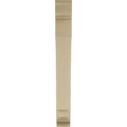 Ekena Millwork - BKTUR035X22X30IMP01RCPR - Timberthane Faux Wood Imperial Style Bracket, Traditional Ends, 3 1/2"W x 22"D x 30"H, Primed Tan