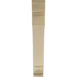 Ekena Millwork - BKTUR035X24X24IMP01RCPR - Timberthane Faux Wood Imperial Style Bracket, Traditional Ends, 3 1/2"W x 24"D x 24"H, Primed Tan