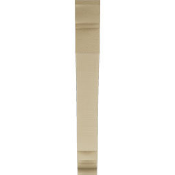 Ekena Millwork - BKTUR035X24X28IMP01RCPR - Timberthane Faux Wood Imperial Style Bracket, Traditional Ends, 3 1/2"W x 24"D x 28"H, Primed Tan