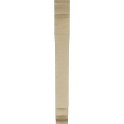 Ekena Millwork - BKTUR035X24X32IMP01RCPR - Timberthane Faux Wood Imperial Style Bracket, Traditional Ends, 3 1/2"W x 24"D x 32"H, Primed Tan