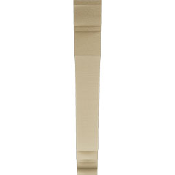 Ekena Millwork - BKTUR035X26X26IMP01RCPR - Timberthane Faux Wood Imperial Style Bracket, Traditional Ends, 3 1/2"W x 26"D x 26"H, Primed Tan