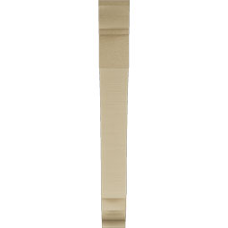 Ekena Millwork - BKTUR035X26X30IMP01RCPR - Timberthane Faux Wood Imperial Style Bracket, Traditional Ends, 3 1/2"W x 26"D x 30"H, Primed Tan
