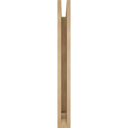 Ekena Millwork - BKTUR035X26X34IMP01RCPR - Timberthane Faux Wood Imperial Style Bracket, Traditional Ends, 3 1/2"W x 26"D x 34"H, Primed Tan