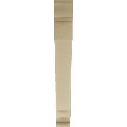 Ekena Millwork - BKTUR035X28X28IMP01RCPR - Timberthane Faux Wood Imperial Style Bracket, Traditional Ends, 3 1/2"W x 28"D x 28"H, Primed Tan