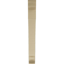 Ekena Millwork - BKTUR035X28X32IMP01RCPR - Timberthane Faux Wood Imperial Style Bracket, Traditional Ends, 3 1/2"W x 28"D x 32"H, Primed Tan
