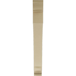 Ekena Millwork - BKTUR035X30X30IMP01RCPR - Timberthane Faux Wood Imperial Style Bracket, Traditional Ends, 3 1/2"W x 30"D x 30"H, Primed Tan