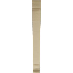 Ekena Millwork - BKTUR035X30X34IMP01RCPR - Timberthane Faux Wood Imperial Style Bracket, Traditional Ends, 3 1/2"W x 30"D x 34"H, Primed Tan